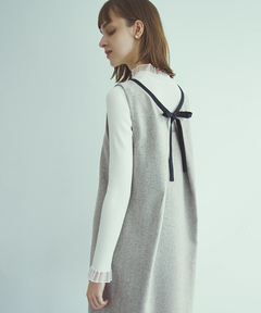 シアーフリルリブニット