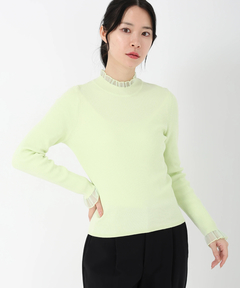 シアーフリルリブニット