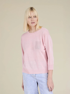 PESERICO(ペセリコ) |ポケットボールチェーン飾り麻綿ニットセーター