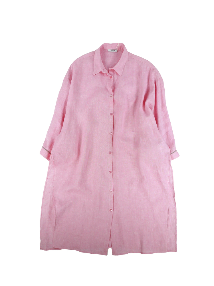 PESERICO(ペセリコ) |麻100％ワイド幅ロングシャツ