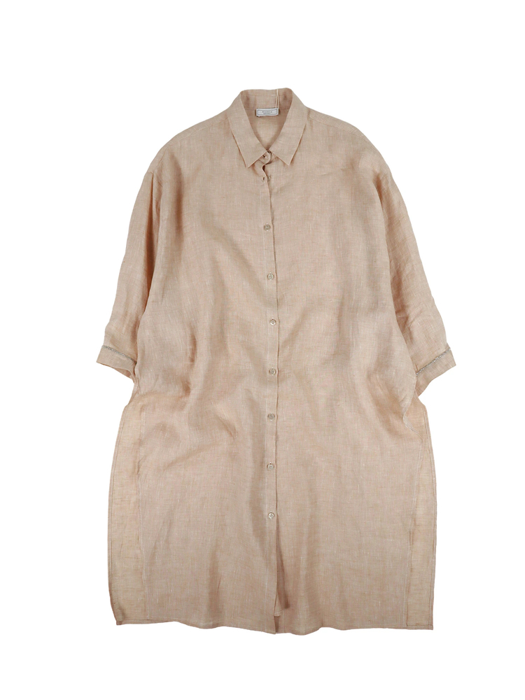 PESERICO(ペセリコ) |麻100％ワイド幅ロングシャツ