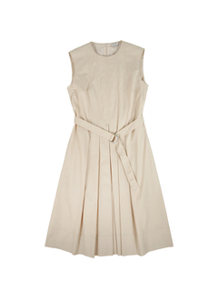 PESERICO(ペセリコ) |コットンストレッチタックデザインワンピース