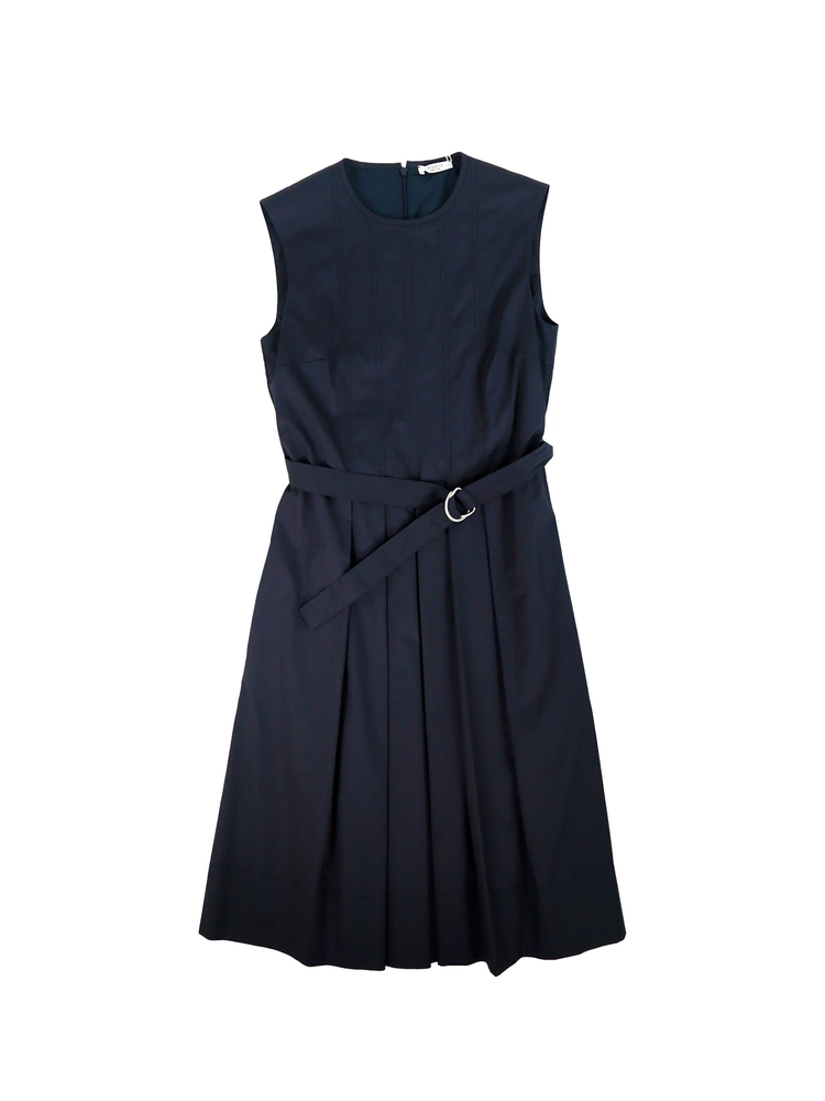 PESERICO(ペセリコ) |コットンストレッチタックデザインワンピース