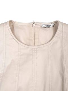 PESERICO(ペセリコ) |コットンストレッチタックデザインワンピース