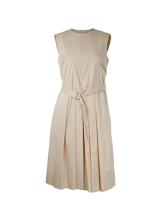 PESERICO(ペセリコ) |コットンストレッチタックデザインワンピース