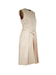 PESERICO(ペセリコ) |コットンストレッチタックデザインワンピース