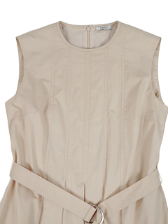 PESERICO(ペセリコ) |コットンストレッチタックデザインワンピース