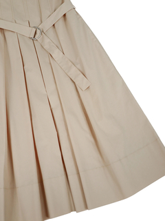 PESERICO(ペセリコ) |コットンストレッチタックデザインワンピース