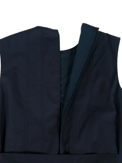 PESERICO(ペセリコ) |コットンストレッチタックデザインワンピース