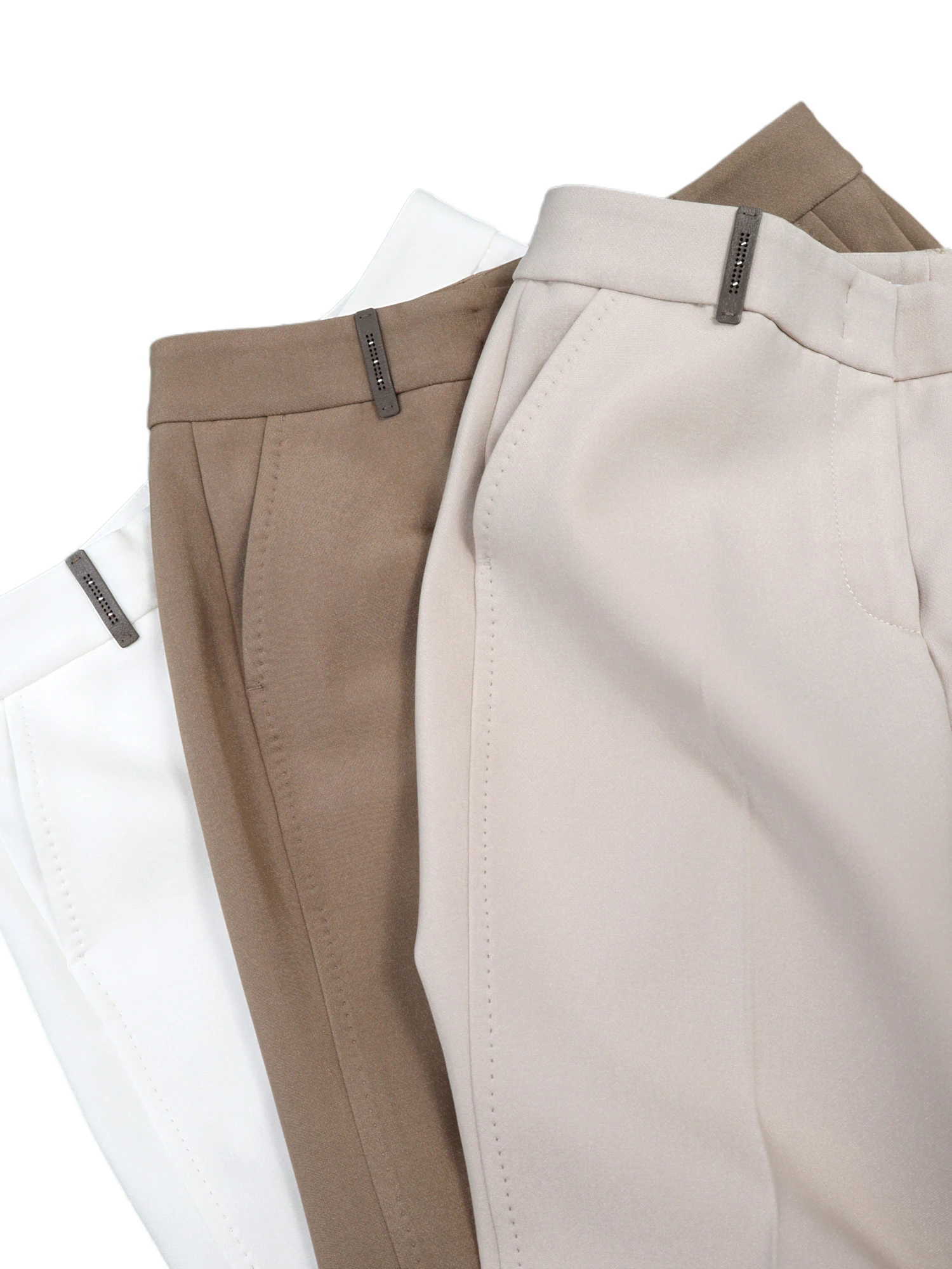 サイドステッチレーヨンストレッチ混パンツ / PESERICO（ペセリコ