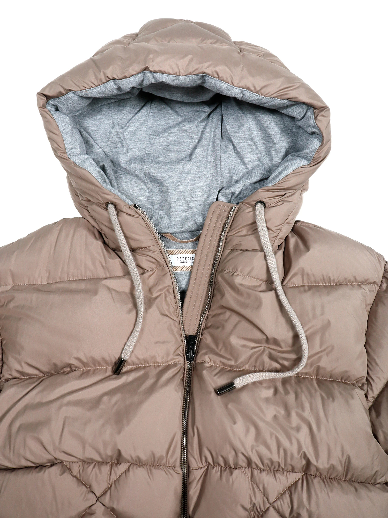 フードデザインロングダウンコート / PESERICO（ペセリコ）｜woollen