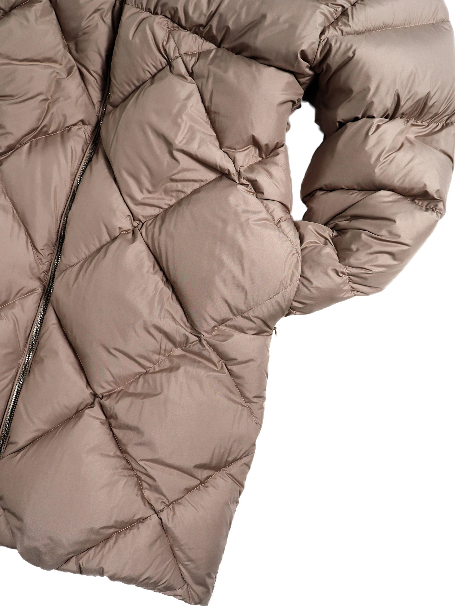 フードデザインロングダウンコート / PESERICO（ペセリコ）｜woollen