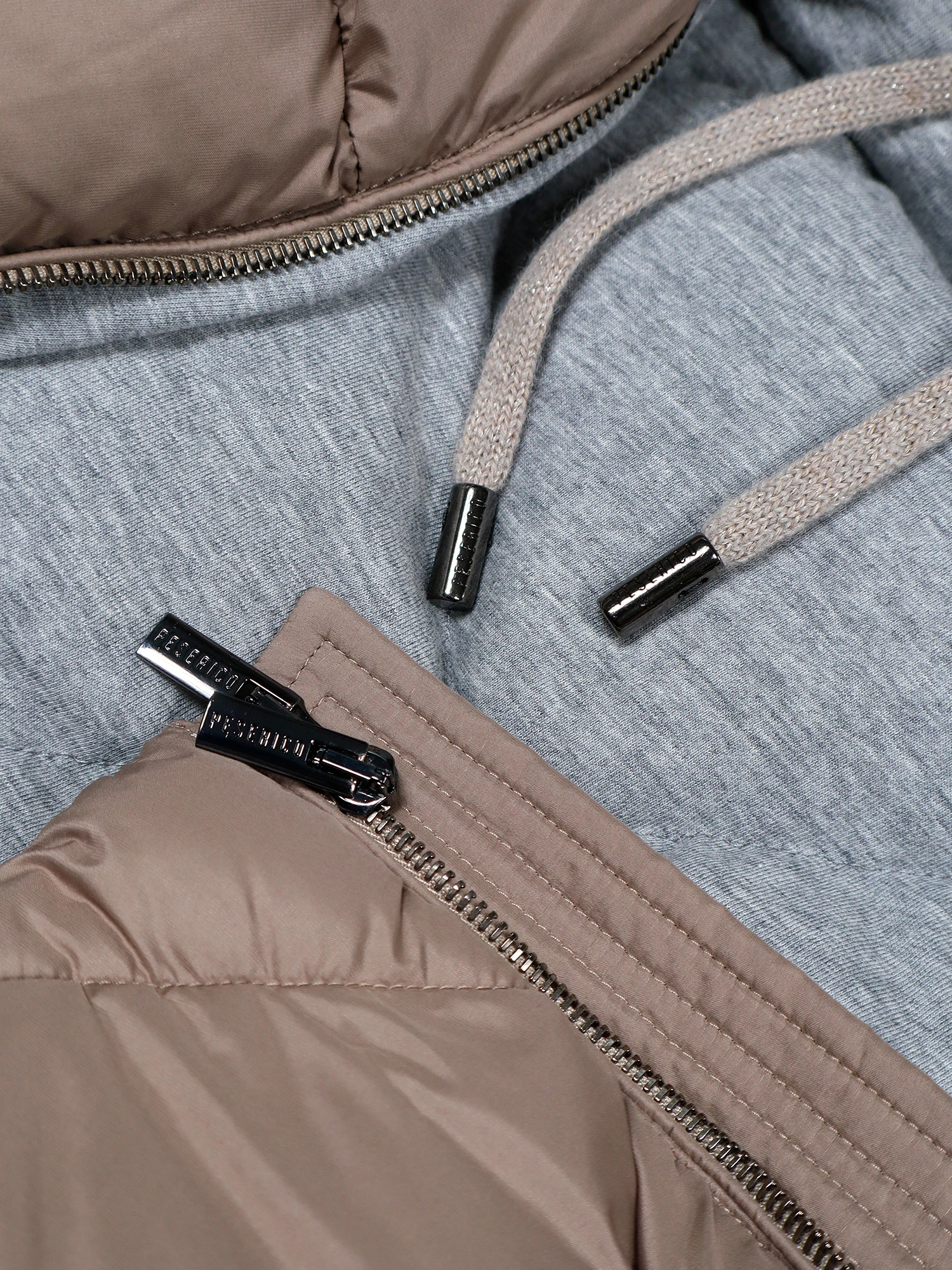 フードデザインロングダウンコート / PESERICO（ペセリコ）｜woollen