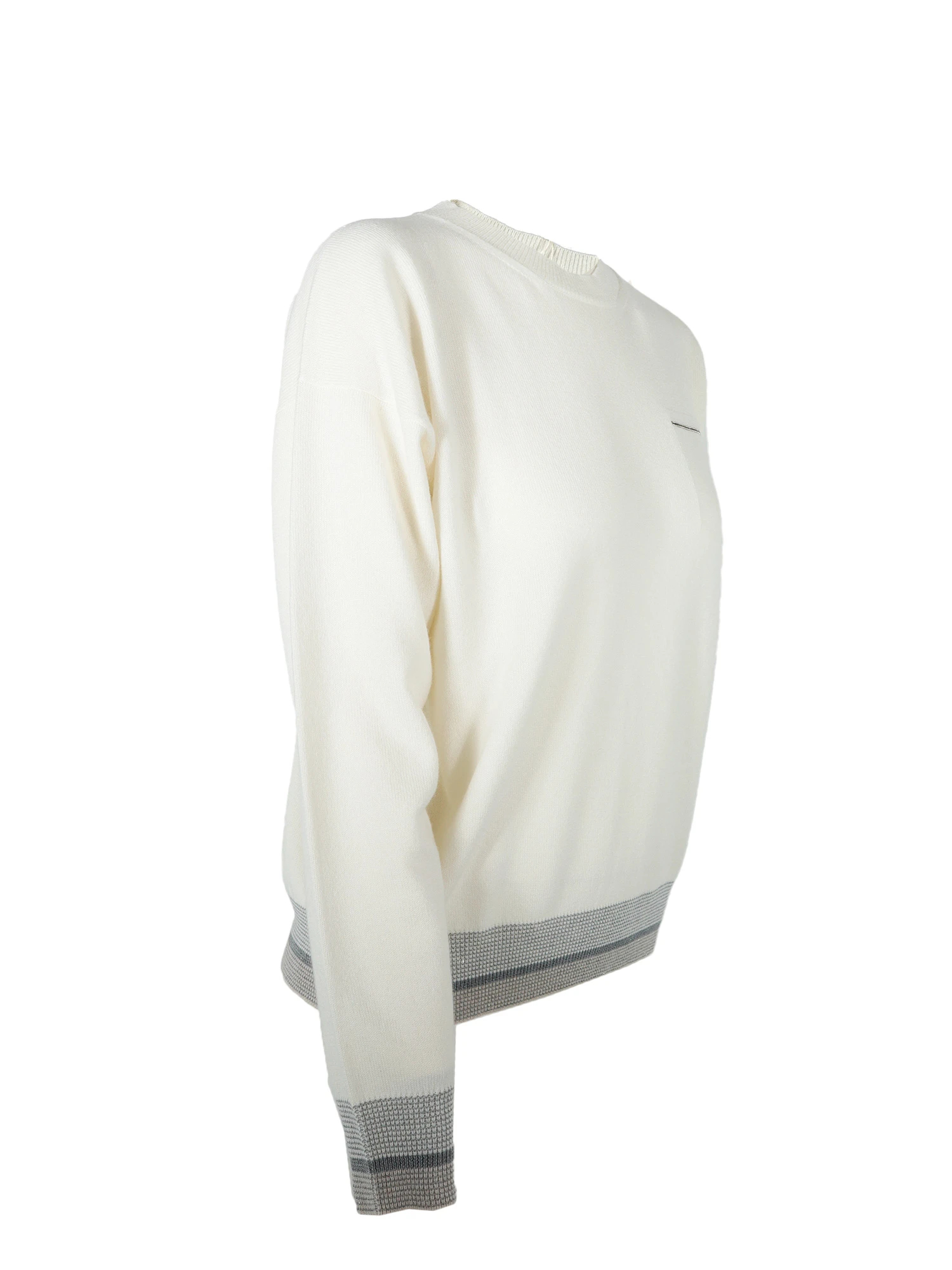 裾配色ウールシルクカシミヤニット / PESERICO（ペセリコ）｜woollen online store（ウールンオンラインストア）