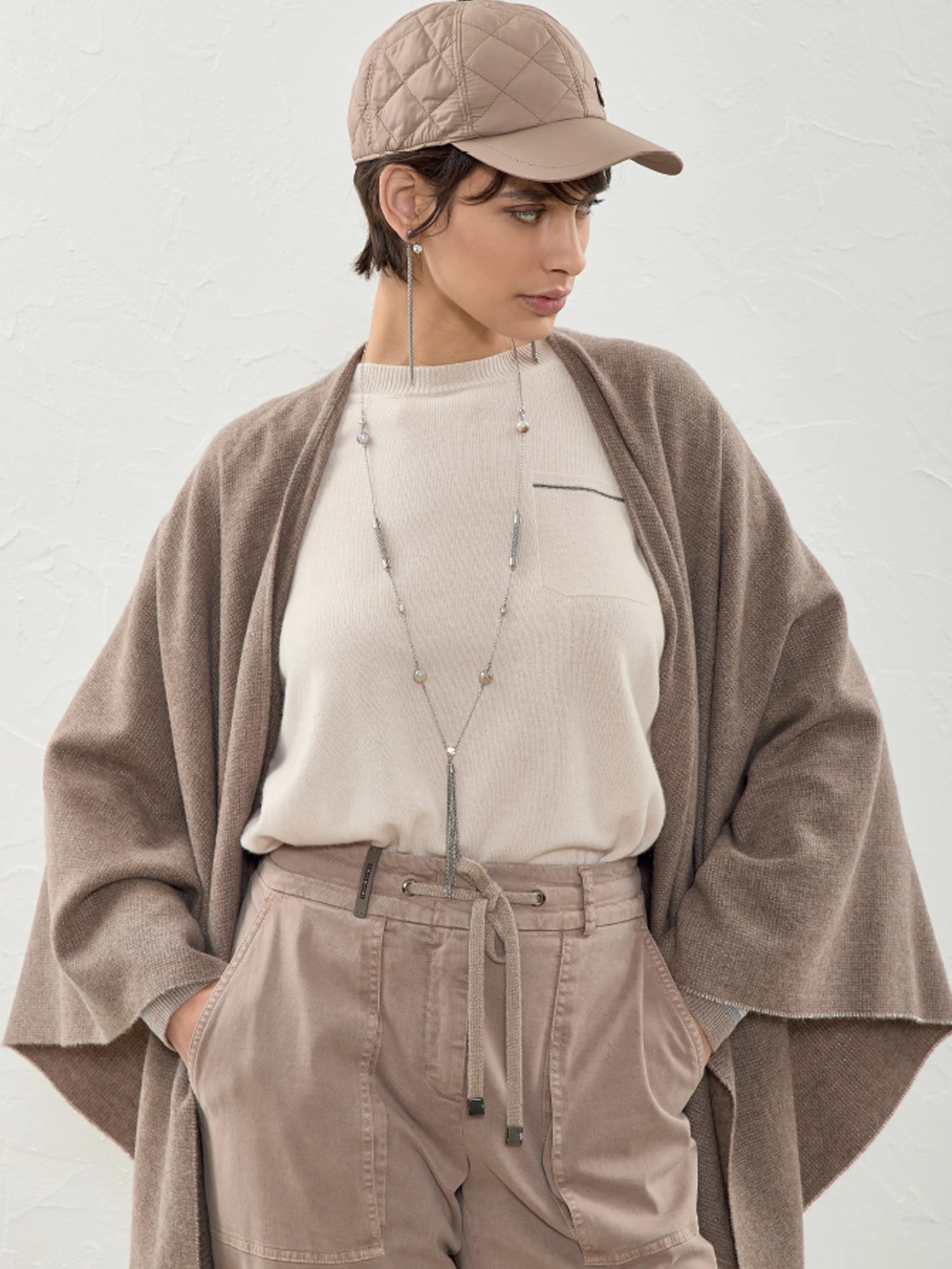 裾配色ウールシルクカシミヤニット / PESERICO（ペセリコ）｜woollen online store（ウールンオンラインストア）