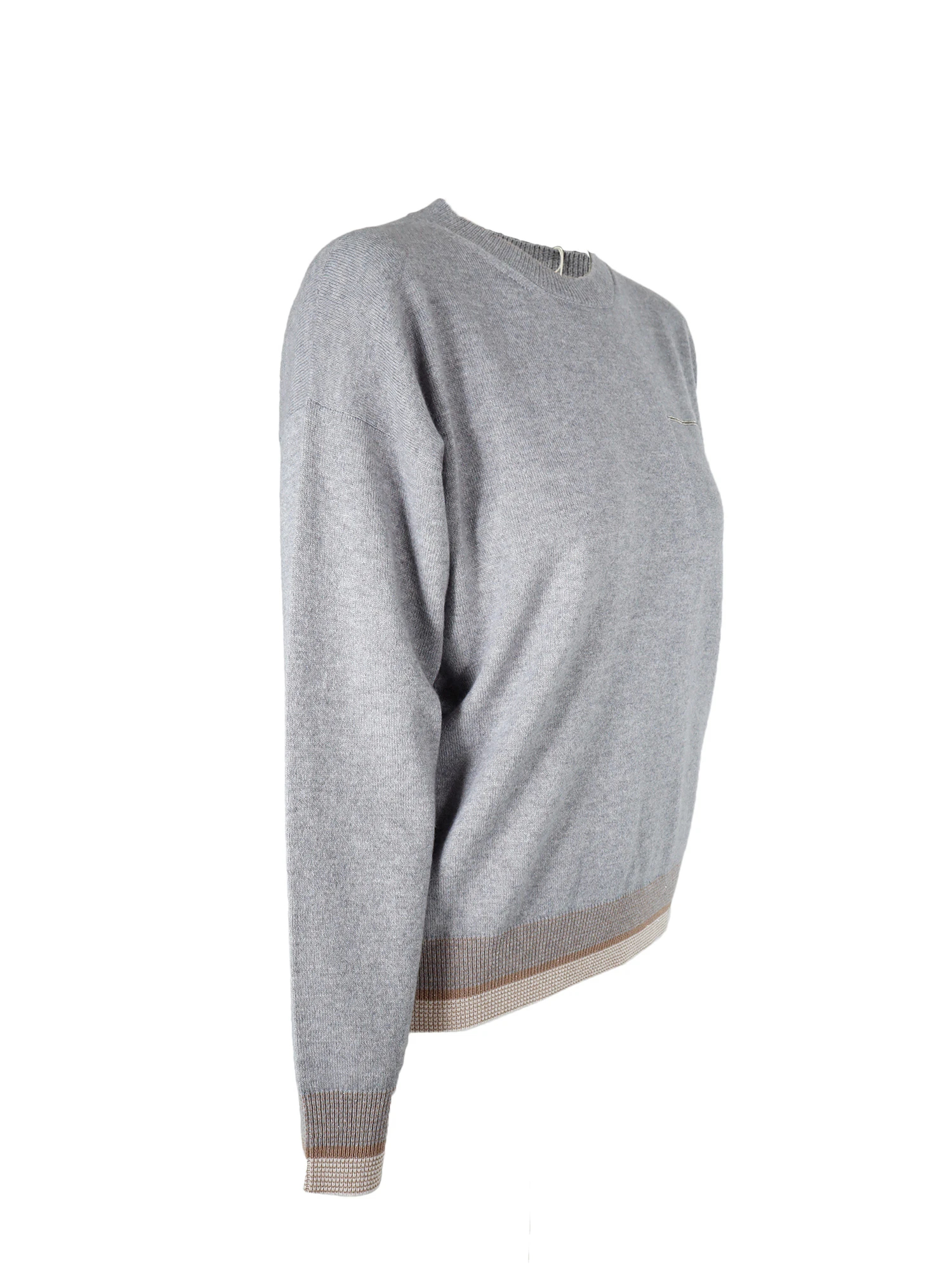 裾配色ウールシルクカシミヤニット / PESERICO（ペセリコ）｜woollen online store（ウールンオンラインストア）