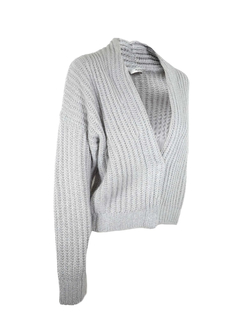 PESERICO(ペセリコ) |アルパカ混スパンコールヤーンショールカラーカーディガン