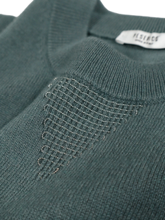 PESERICO(ペセリコ) |Vガゼットボールチェーンウールシルクカシミヤニットワンピース