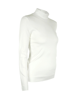 PESERICO(ペセリコ) |ハイネックボールチェーン飾りコットンリブカットソー