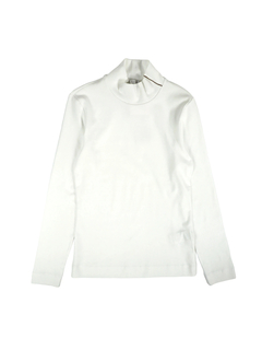 PESERICO(ペセリコ) |ハイネックボールチェーン飾りコットンリブカットソー