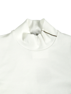 PESERICO(ペセリコ) |ハイネックボールチェーン飾りコットンリブカットソー