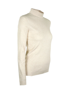 PESERICO(ペセリコ) |ハイネックボールチェーン飾りコットンリブカットソー