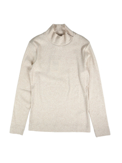 PESERICO(ペセリコ) |ハイネックボールチェーン飾りコットンリブカットソー