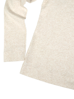 PESERICO(ペセリコ) |ハイネックボールチェーン飾りコットンリブカットソー