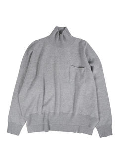 PESERICO(ペセリコ) |ポケットボールチェーン装飾ウールシルクカシミヤハイネックニット