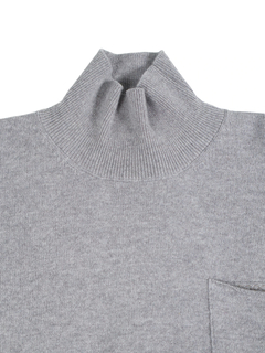 PESERICO(ペセリコ) |ポケットボールチェーン装飾ウールシルクカシミヤハイネックニット