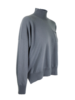 PESERICO(ペセリコ) |ポケットボールチェーン装飾ウールシルクカシミヤハイネックニット