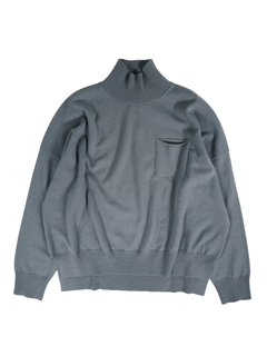 PESERICO(ペセリコ) |ポケットボールチェーン装飾ウールシルクカシミヤハイネックニット