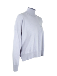 PESERICO(ペセリコ) |ポケットボールチェーン装飾ウールシルクカシミヤハイネックニット