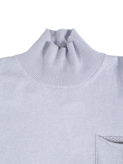 PESERICO(ペセリコ) |ポケットボールチェーン装飾ウールシルクカシミヤハイネックニット