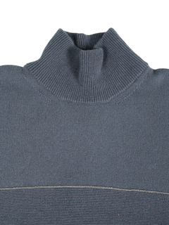 PESERICO(ペセリコ) |ウールシルクカシミヤ編み目切り替えデザインハイネックニット