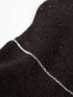 PESERICO(ペセリコ) |ウールシルクカシミヤ編み目切り替えデザインハイネックニット