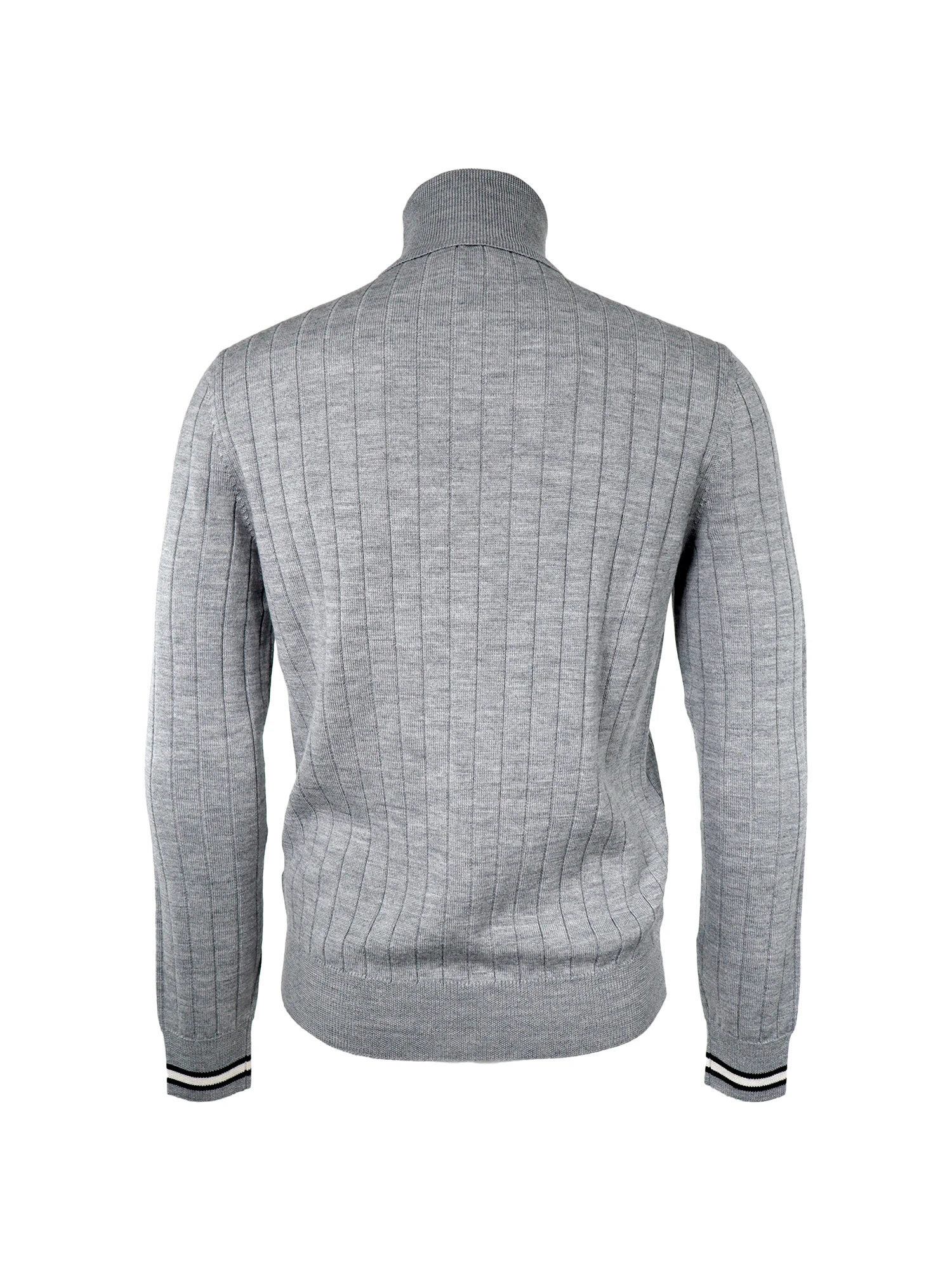 MEN'S】袖口ラインウール100％太リブニット / PESERICO（ペセリコ