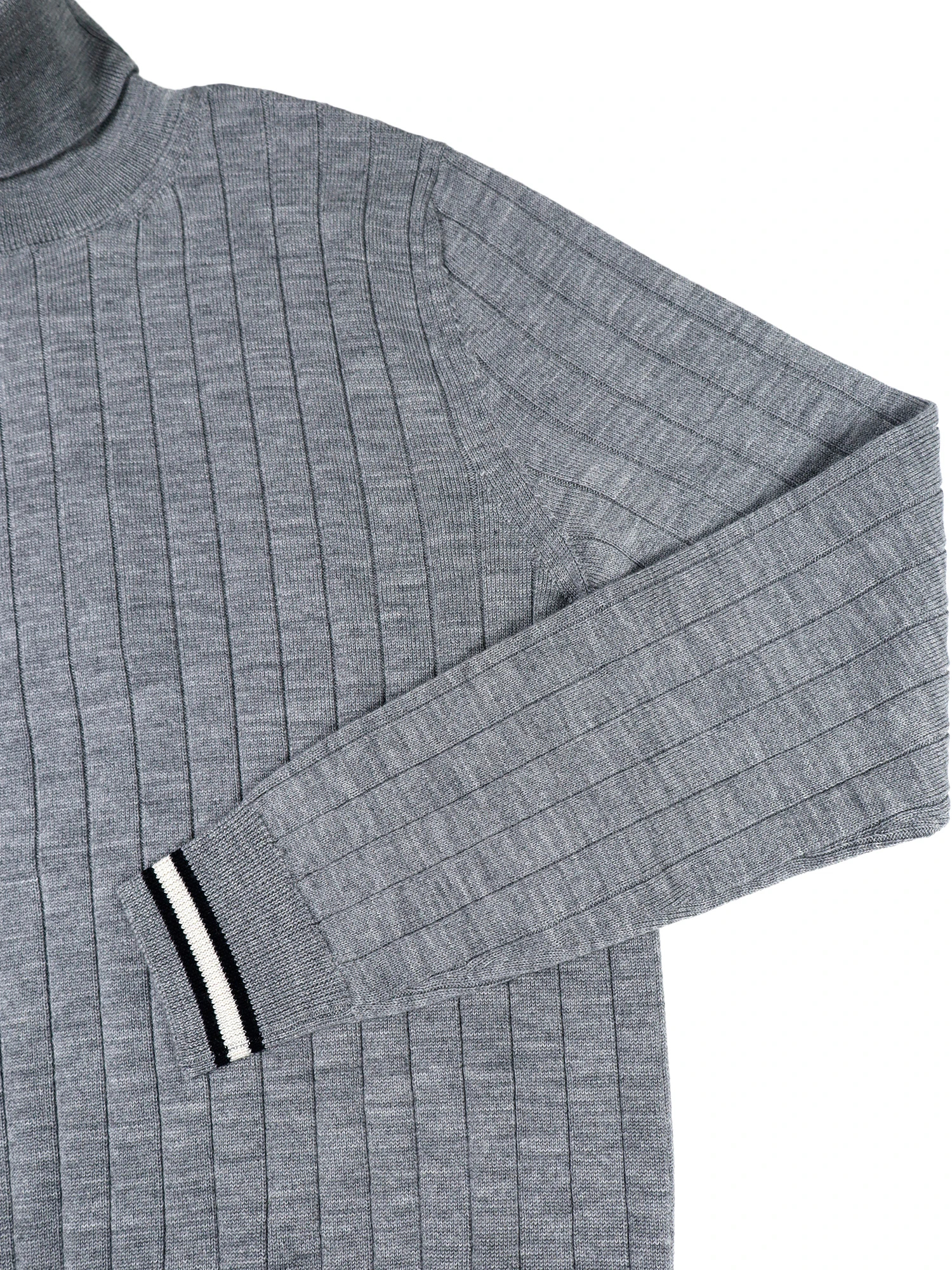 MEN'S】袖口ラインウール100％太リブニット / PESERICO（ペセリコ