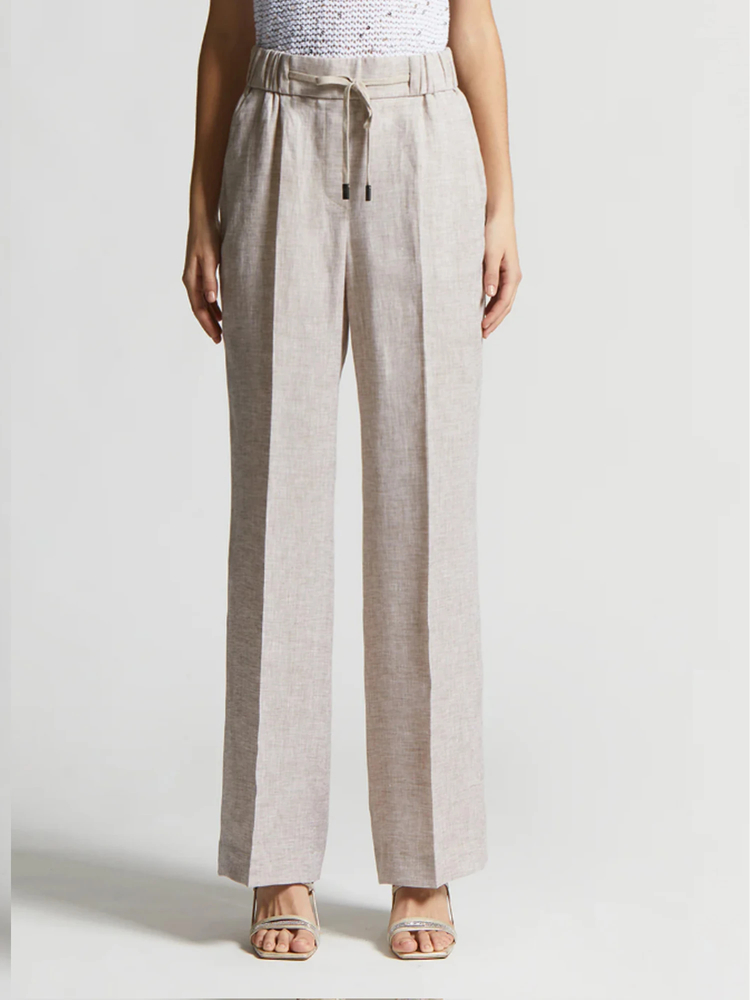 PESERICO(ペセリコ) |リネンウエストゴムイージーパンツ