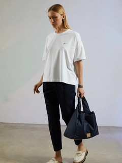 PESERICO ボールチェーン　Tシャツ　サイズ42 フロントボールチェーンロゴ飾りコットンTシャツ / PESERICO