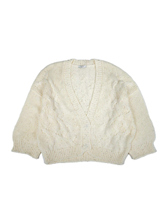 PESERICO(ペセリコ) |スパンコールヤーンコットンVネックショートカーディガン