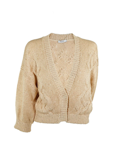 PESERICO(ペセリコ) |スパンコールヤーンコットンVネックショートカーディガン