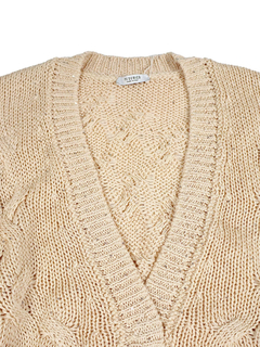 PESERICO(ペセリコ) |スパンコールヤーンコットンVネックショートカーディガン