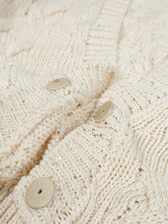 PESERICO(ペセリコ) |スパンコールヤーンコットンVネックショートカーディガン