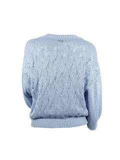 PESERICO(ペセリコ) |スパンコールヤーンコットンVネックショートカーディガン