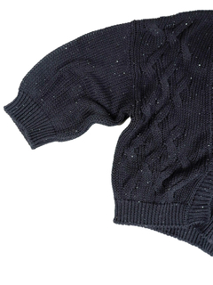 PESERICO(ペセリコ) |スパンコールヤーンコットンVネックショートカーディガン