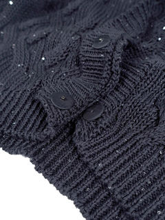 PESERICO(ペセリコ) |スパンコールヤーンコットンVネックショートカーディガン