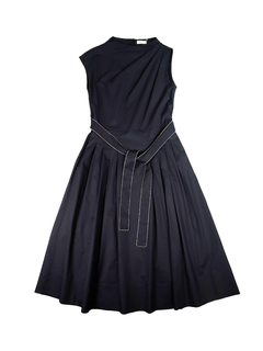 PESERICO(ペセリコ) |コットンストレッチアシンメトリーデザインワンピース