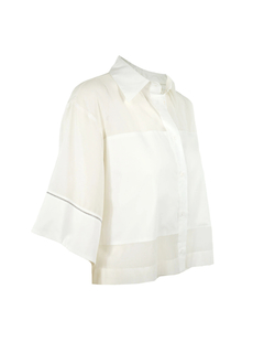 PESERICO(ペセリコ) |シースルー七分袖ブラウス