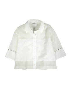 PESERICO(ペセリコ) |シースルー七分袖ブラウス